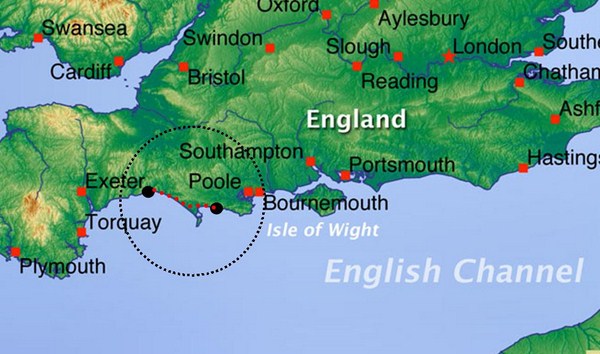 localisation sejour dorset angleterre